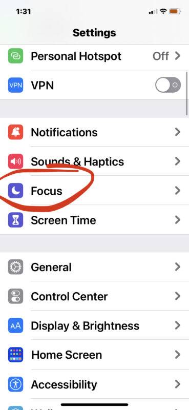 如何删除 iPhone 和 iPad 上的对焦模式