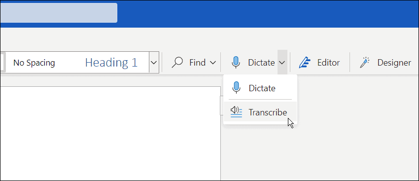 如何在 Microsoft Word 中转录音频文件