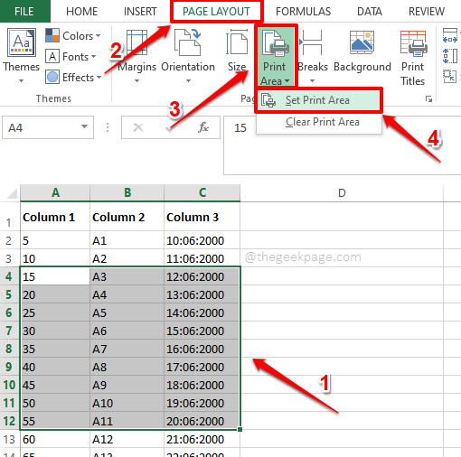 如何仅打印 Excel 文档的特定部分