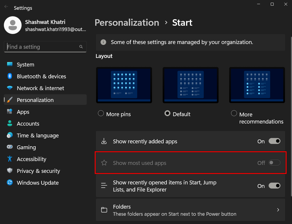 如何更改 Windows 11 中的开始菜单布局