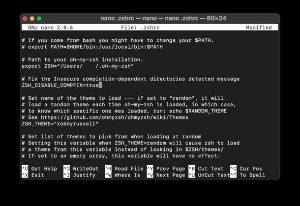 修复 Oh My Zsh “检测到不安全的完成相关目录”