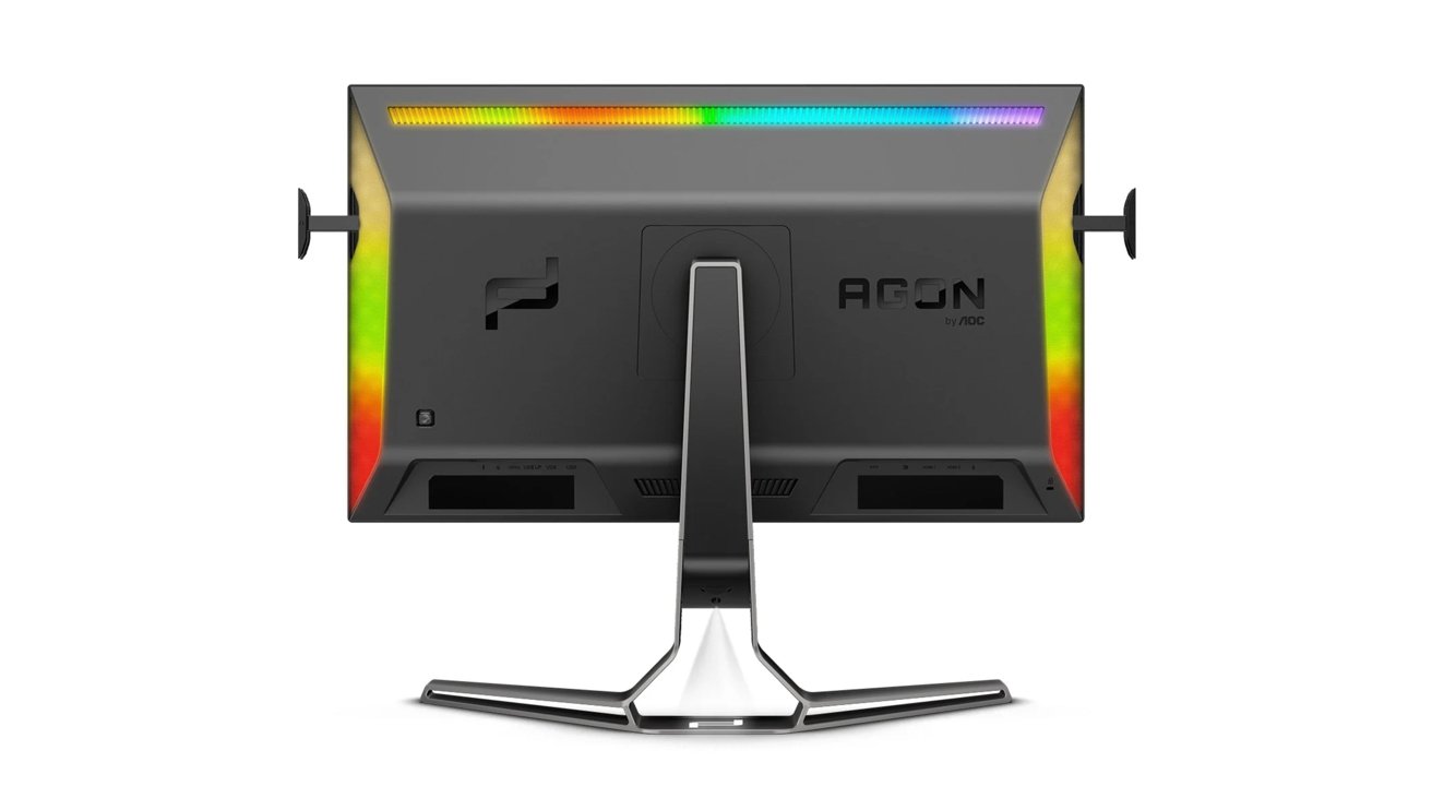 比较:Apple Studio Display 与 Porsche Design AOC Agon Pro 显示器