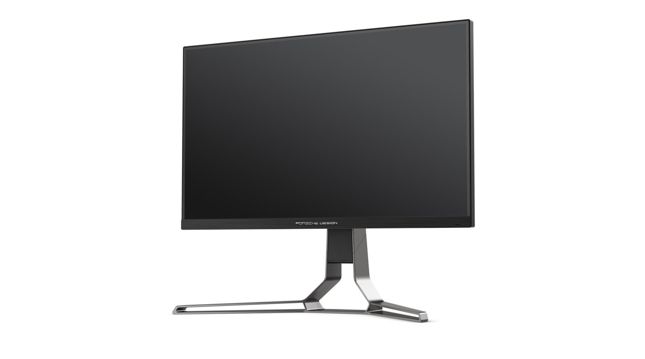 比较:Apple Studio Display 与 Porsche Design AOC Agon Pro 显示器