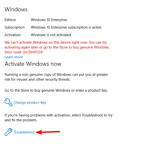 修复：Windows 激活疑难解答不起作用