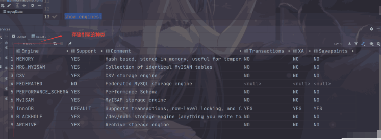 根据MySQL数据库中的存储引擎来选择最合适的用法
