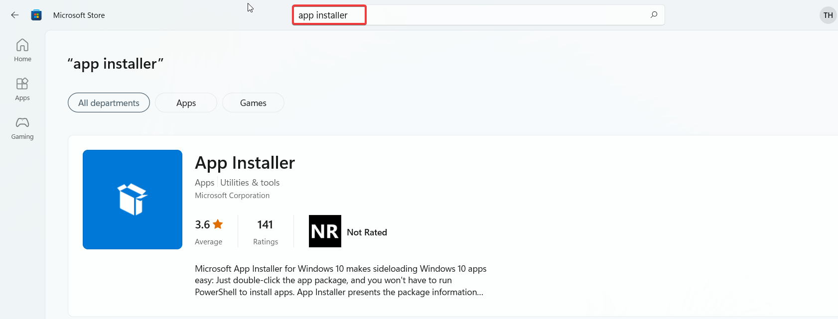 Search-for-App-Installer