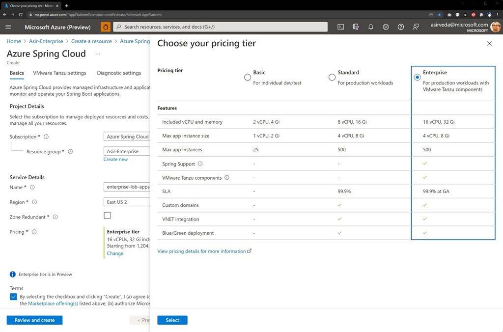 Azure Spring Cloud Enterprise 公共预览版,现已推出