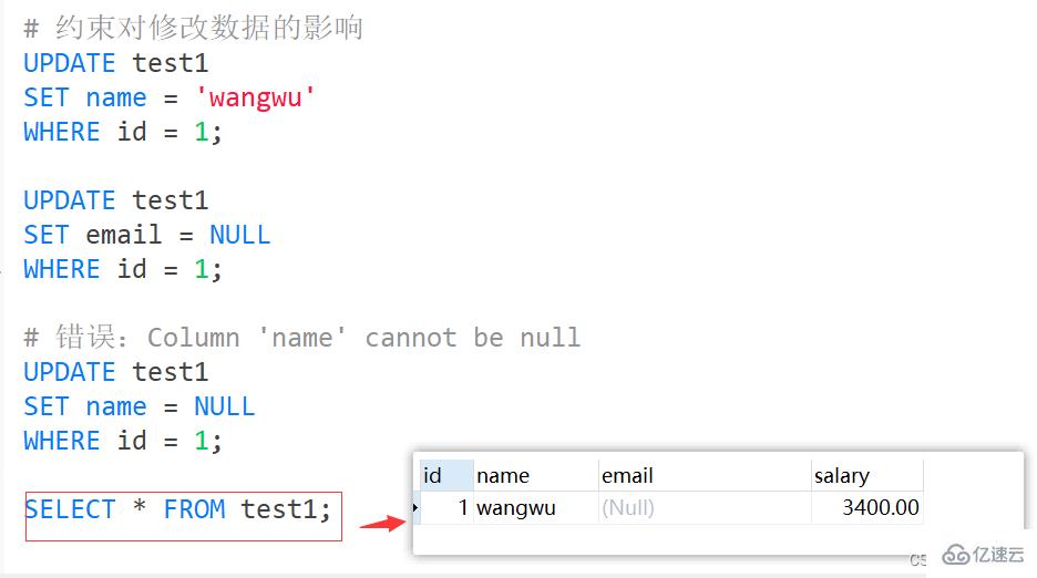 MySQL约束概述及实例分析