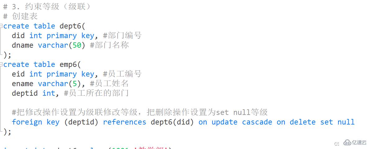 MySQL约束概述及实例分析