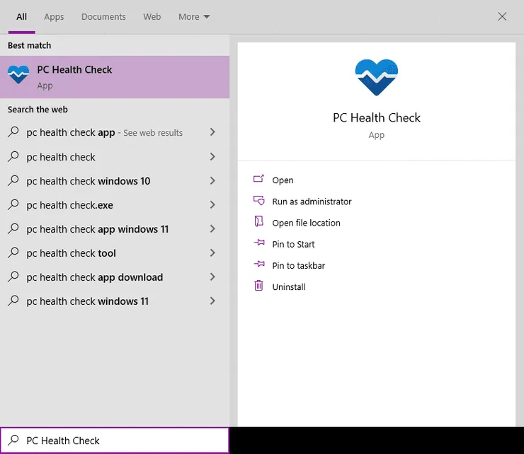 Search-PC-Health-Check