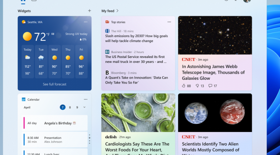 Windows 11 build 25324(Canary)有一个进化的小部件板