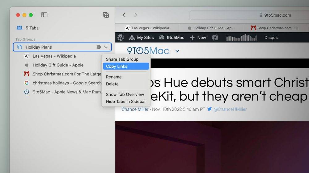 macOS Ventura:如何在 Safari 中共享选项卡并与他人协作