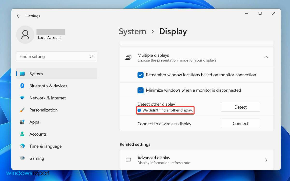 Windows 11 没有检测到第二台显示器?这是做什么