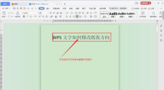 WPS文字方向如何修改 WPS文字方向修改方法截图
