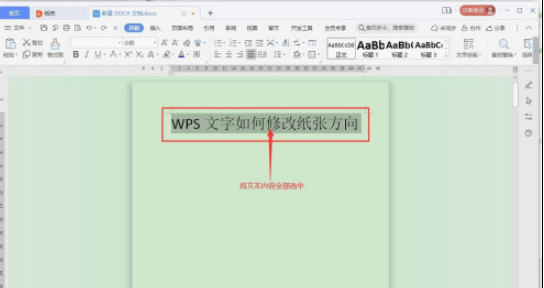 WPS文字方向如何修改 WPS文字方向修改方法截图