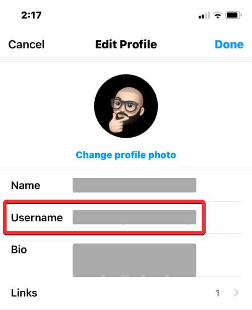 如何在 14 天前更改 Instagram 上的名称