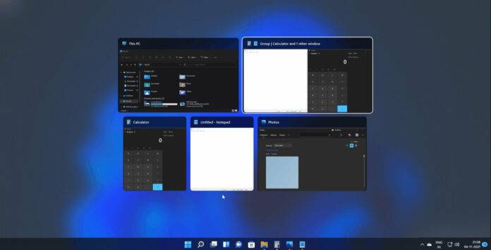 Windows 11 的新 Alt+Tab UI 类似于 macOS Command+Tab
