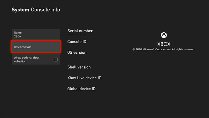 Reset-Xbox-One-console
