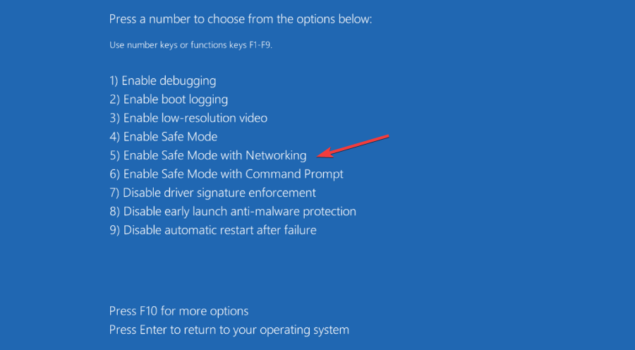 enable-safe-mode-with-networking