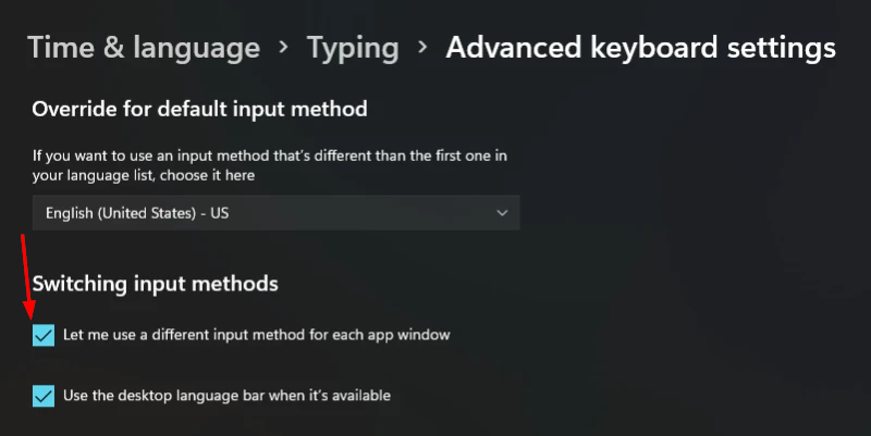 Switching-input-methods