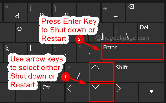 Windows 11 重启和关闭简易键盘快捷键