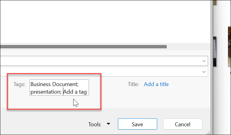 tags-Word-document