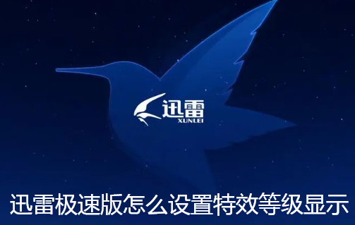 迅雷极速版怎么设置特效等级显示-迅雷极速版设置特效等级的讲解