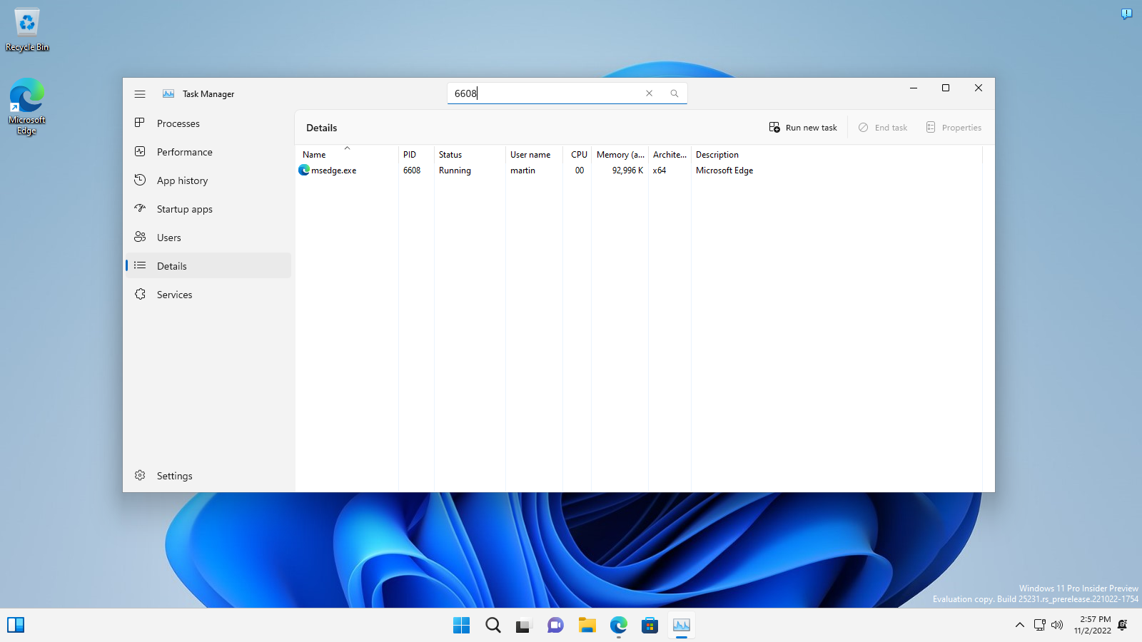 Windows 11 任务管理器可能很快就会有搜索功能
