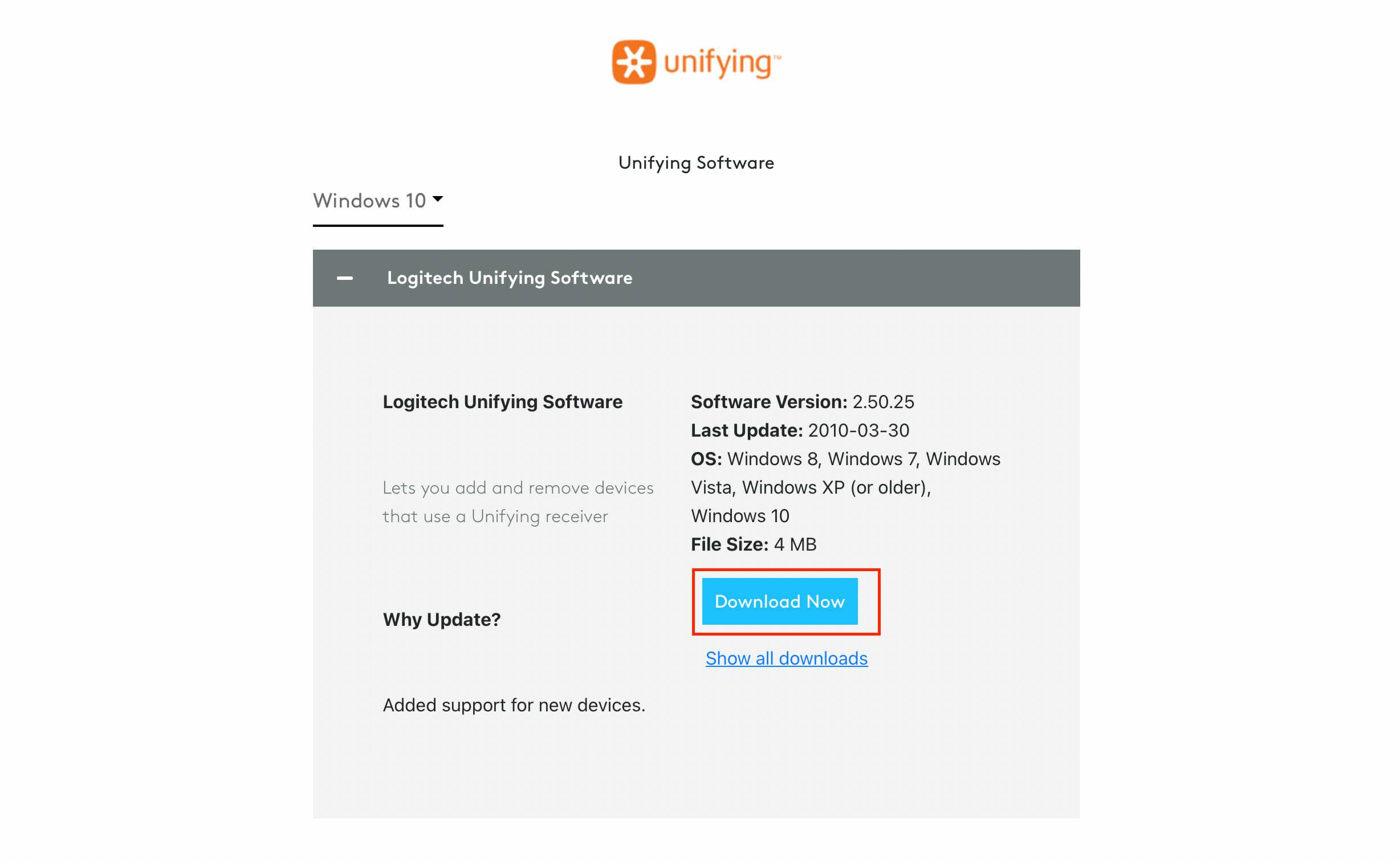 如何在 Windows 11 上下载罗技 Unifying 软件