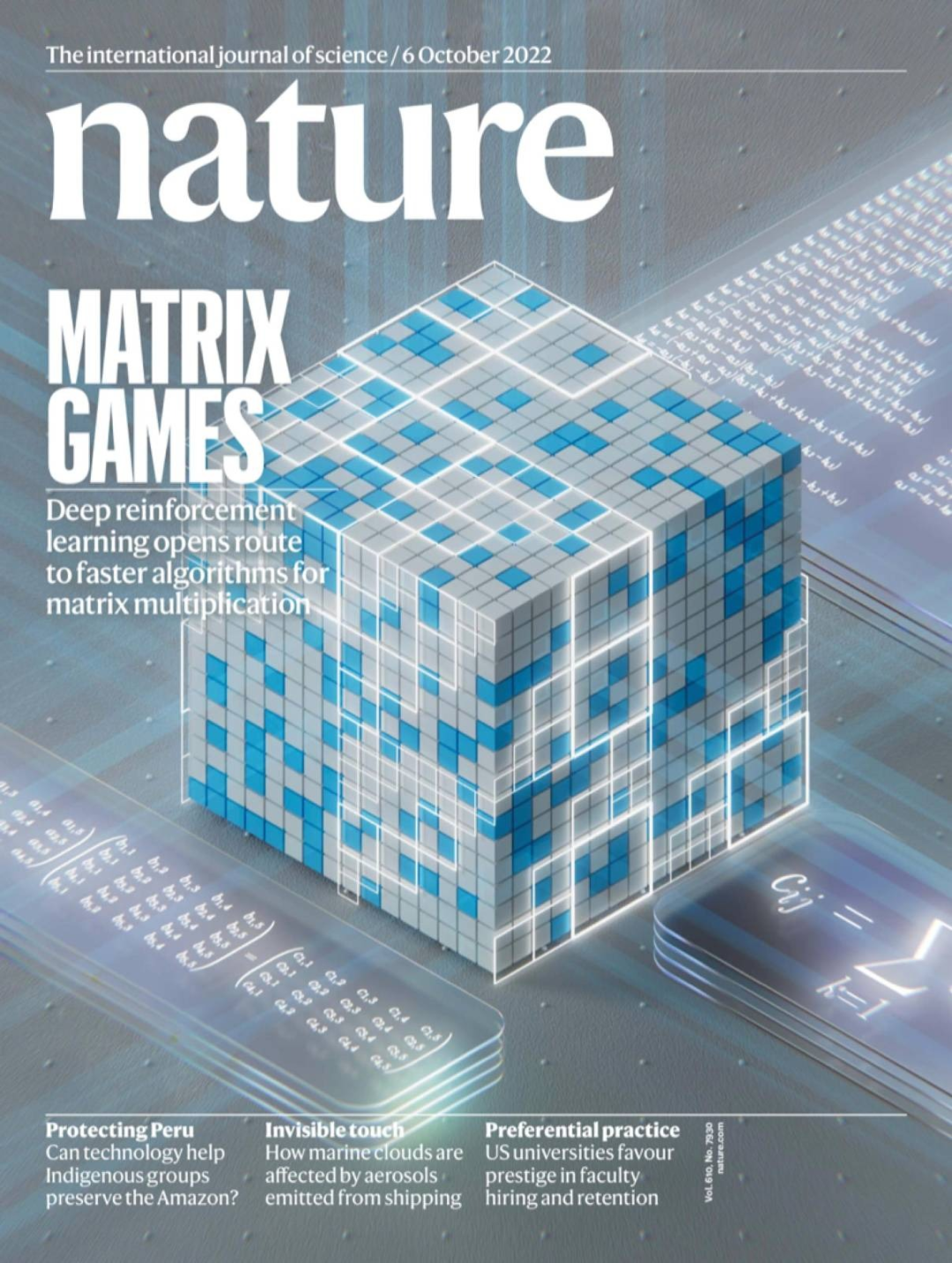 强化学习发现矩阵乘法算法,DeepMind再登Nature封面推出AlphaTensor