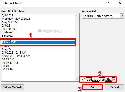 如何在 Microsoft Word 中插入日期选择器