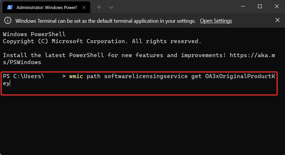 修复：Windows 11 激活错误 0xc004f213