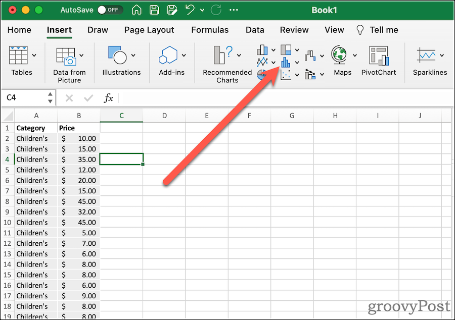 如何在 Excel 中制作箱形图