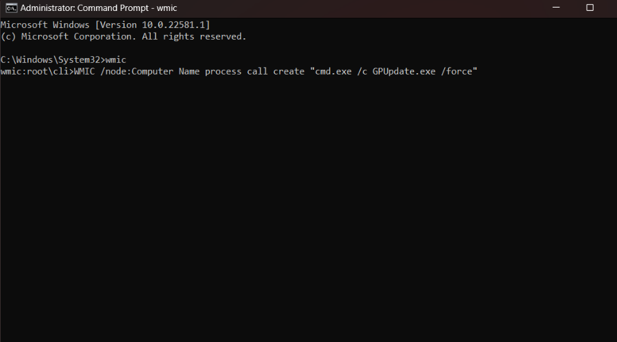 remote-wmic-command
