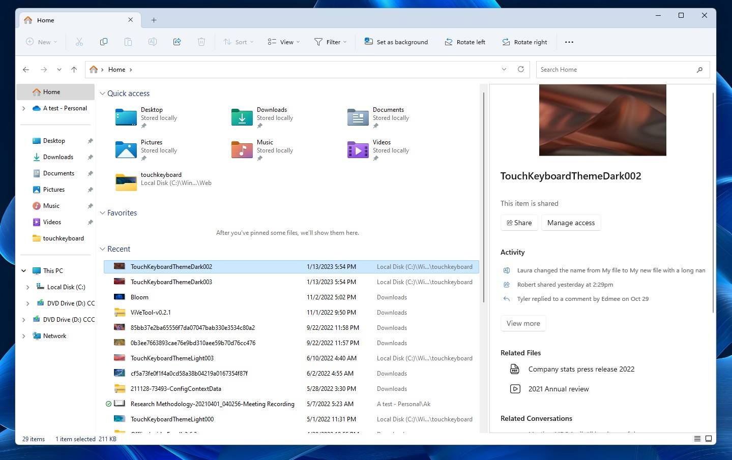 Windows 11泄露更新功能：现代化音量混合器、实验工具以及全新的文件资源管理器
