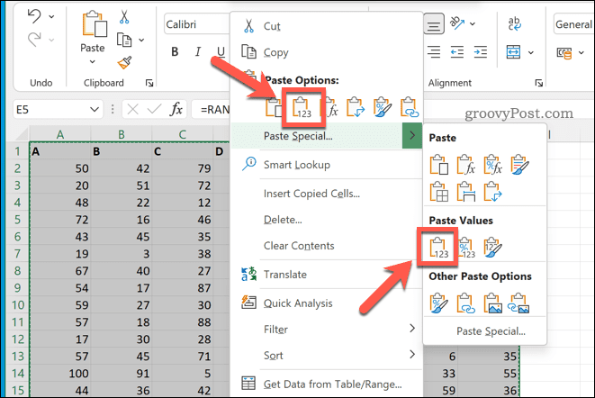 Excel-Paste-Values