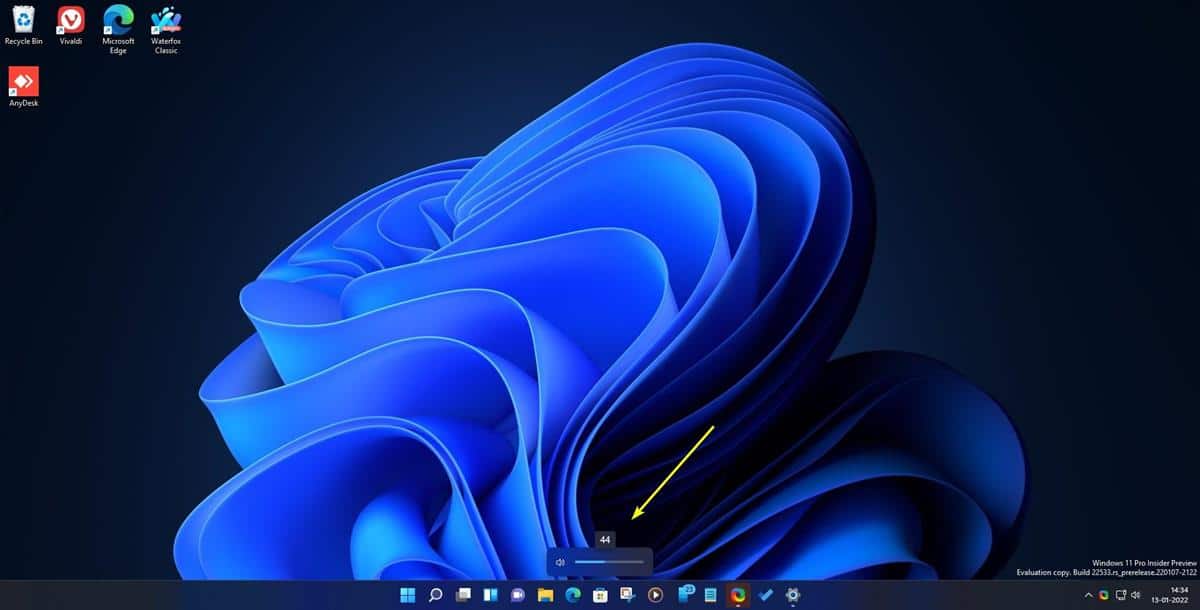 Windows 11 Insider Preview Build 中新增了音量和亮度滑块控制功能