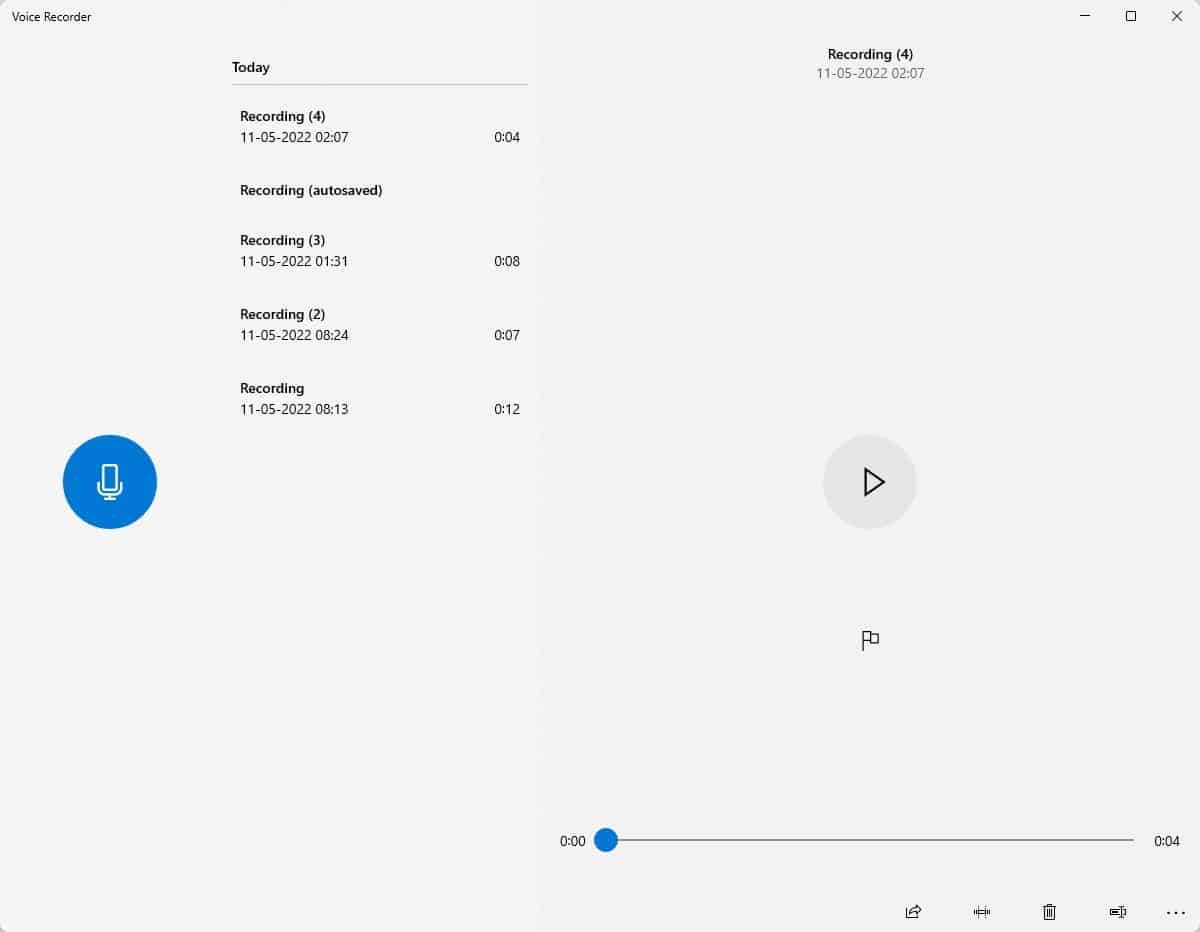 微软为 Windows 11 Insiders 发布新的录音机应用程序