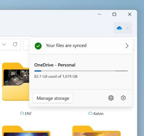 Windows 11 预览版更新支持更深入的 OneDrive 集成