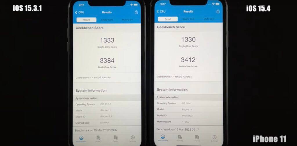 升级iOS 15.4 后，跑分实测多款iPhone 速度下跌？