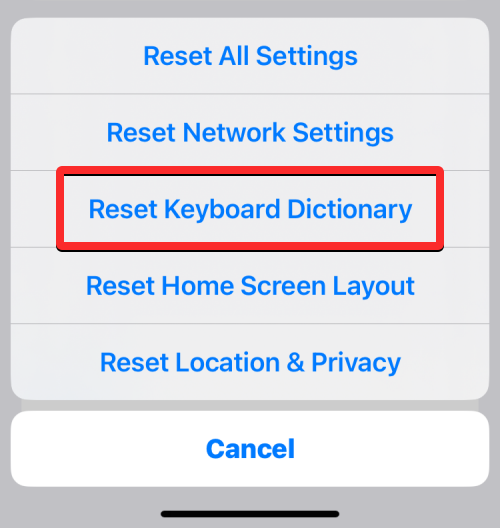 如何清除 iPhone 上的键盘历史记录