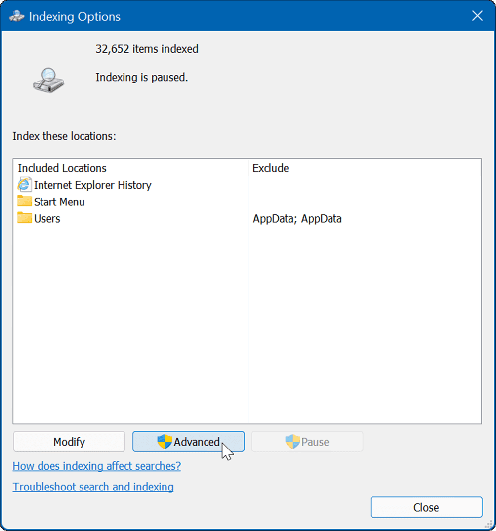如何在 Windows 11 中将文件和文件夹从搜索结果中隐藏？
