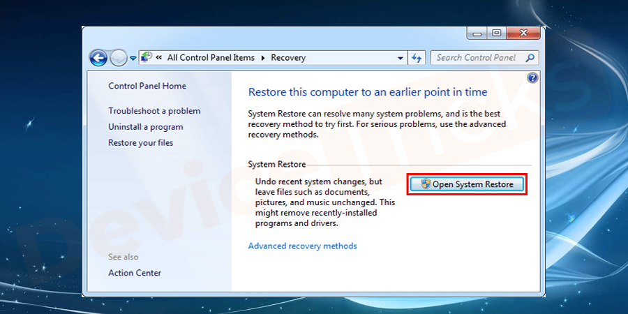 Open-System-Restore