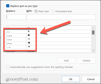 type-arrows-word-autocorrect-arrows