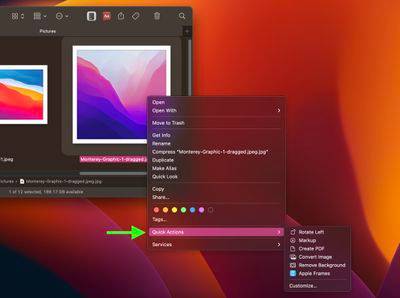 macOS:如何在 Finder 中使用快速操作