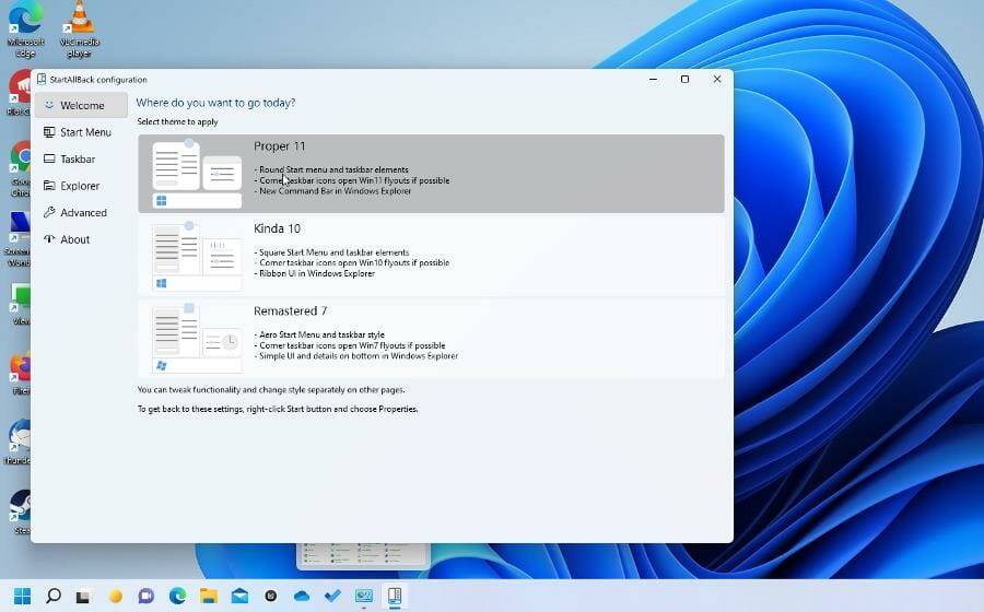 在 Windows 11 上使用 StartAllBack 恢复到 Windows 10 界面