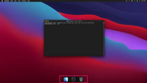 如何让 Mac Dock 只显示正在运行的应用程序