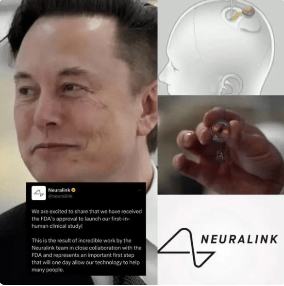 重磅！马斯克旗下脑机接口公司Neuralink官宣：首次人体临床试验获FDA批准，目标是人的大脑
