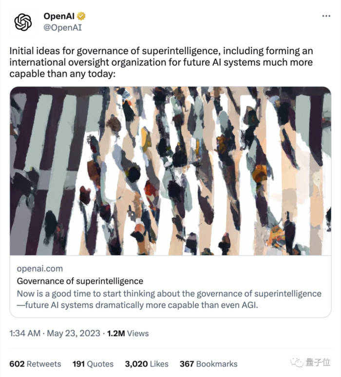 将AI比喻为核设施，OpenAI呼吁全球严管AI开发