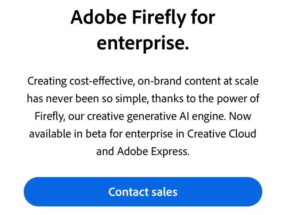 Adobe生成式AI工具Firefly推出企业版,大企业可训练专属AI模型 | 最前线